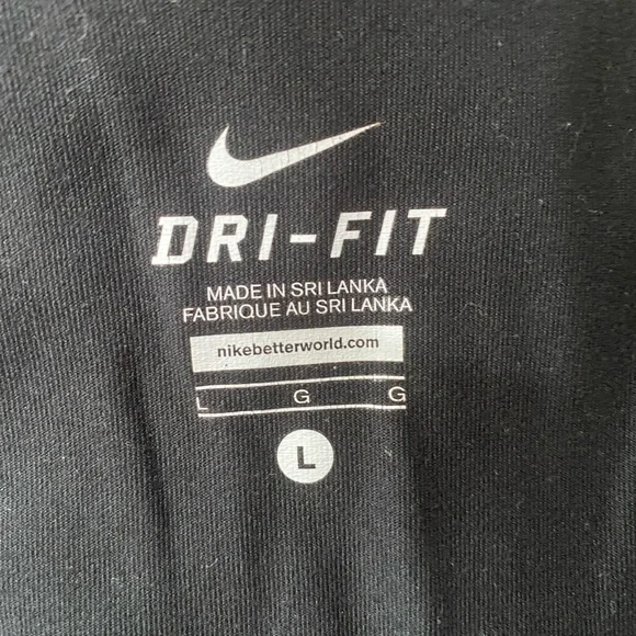 Womens Nike Dri-Fit Capri‎ Leggings Size Large,  Black Activewear, Workout - Picture 3 of 5